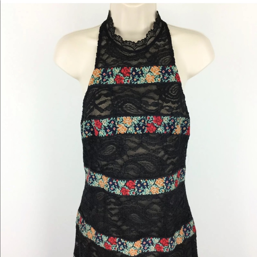 Free People Black Halter Sheath Dress Size 4 - Picture 6 of 10